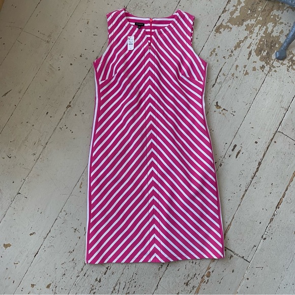 Talbots Chevron Stripe Sheath Sleeveless Dress - Picture 4 of 9